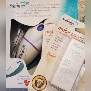 Summer Deluxe Digital Ear Thermometer And 40 New Probe Covers